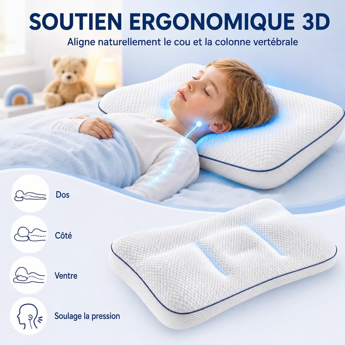 L'oreiller Dodo Doux — soutien ergonomique pour enfant